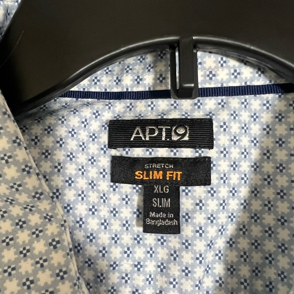 Apt 9 Light Blue and White Button Down Shirt XL slim - Picture 5 of 5